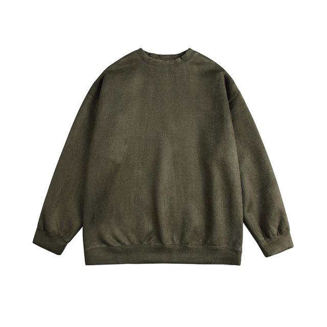 AherBiu Chandails en Molleton Col Rond Grande Taille pour Hommes Décontracté Chaud Pull Mode Automne Hiver Confortable Doux