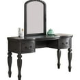 thumbnail image 2 of Contemporary Bedroom Vanity In Antique Grey With Wooden Drawers And Included Stool Classic Oak Wood Mirror Storage - Vintage, 2 of 4