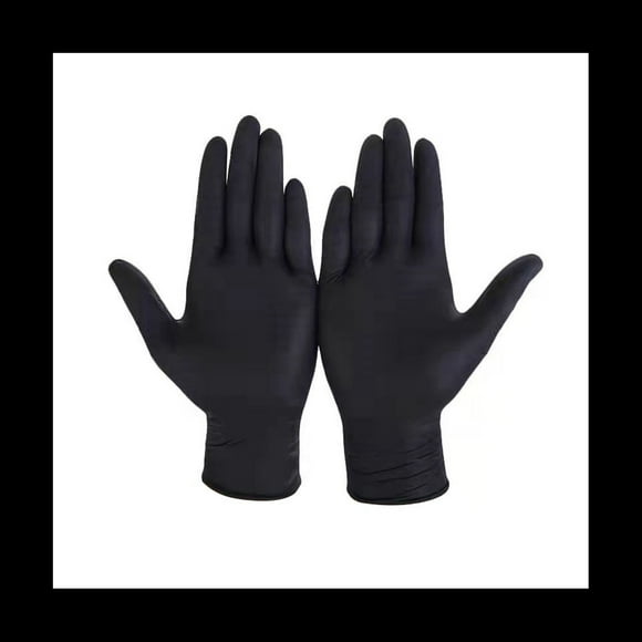 200Pack Housework Strong Black Disposable Nitrile Gloves PVC Latex Free AntiStatic Work Oil-Proof Gloves,200 x Gloves,Black