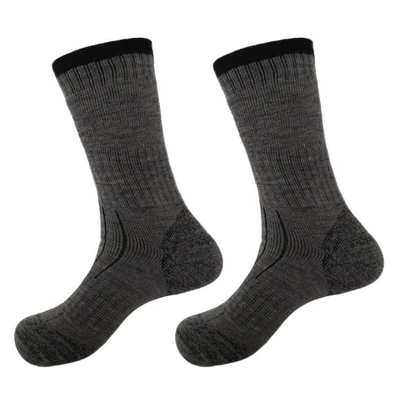 BambooMN Thick Wool Blend Socks - Assortment 04, Men's Size L - 2 Pairs