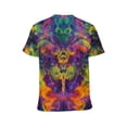 thumbnail image 2 of LAOLIUSN Men's Psychedelic Graphic Tee, Trippy All Over Print Shirt, Fluid Art 3D Vibrant Summer T-Shirt, Breathable Comfort,4XL, 2 of 7