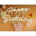Happy Birthday Neon LED Night Light, USB Operated, Decorative Marquee ...