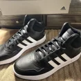 thumbnail image 1 of Ad-id-as Hoops 3.0 Mid Black White Mens Athletic Sneaker size 10!, 1 of 2