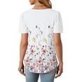 thumbnail image 4 of Fantaslook Women Blouses Dressy Casual Summer Short Sleeve Shirts Crew Neck Pleated Tunic Tops, 4 of 8