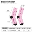 thumbnail image 2 of Balery Pink Scarf Snowman Pattern Crew Socks Unisex– Soft & Breathable Socks for Men & Women, One-Size Fits Most (US 5-11), Comfortable & Durable for Daily Wear, 2 of 6