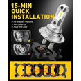 thumbnail image 2 of H7 Led Bulbs 6500k White, 8 Csp Chips Super Bright, Mini Size, Non-polarity, No Adapter Required Easy Install Conversion Kit, 2 of 5