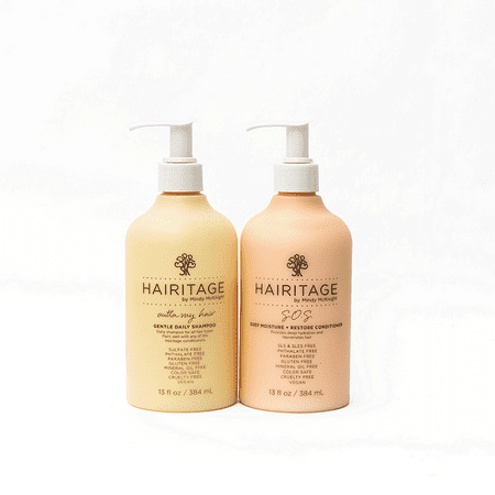 Hairitage Mega Moisture Bundle with S.O.S. Deep Moisture + Restore Conditioner and Outta My Hair Gentle Daily Shampoo