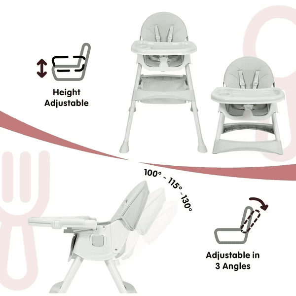 TUMAJUP 6- in -1 Baby High Chair with 5 -Point Safety Harness-Green