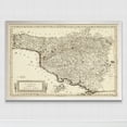 thumbnail image 2 of Antique Map of Tuscany - Barnwood Framed Canvas - 23 x 31 - White, 2 of 4