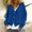 Blue, variant on HUAXUN-Womens V Neck Button Down Cardigan, Fall Winter Long Sleeve Open Front Knit Sweater, Loose Fit Casual Outwear Coat,Cardigan Sweaters for Women(Black,L)
