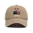thumbnail image 1 of Washed Soft Top Baseball Cap with Letter Print for All-Season Outdoor Sun and Curved Brim—Visors Hat, 1 of 2