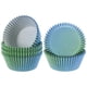 thumbnail image 1 of Uxcell 100-Pack Moldes de Papel para Cupcakes Estándar para Hornear, Envolturas Resistentes a la Grasa para Boda/Cumpleaños/Fiestas/ Navidad [Degradado azul-verde], 1 of 6