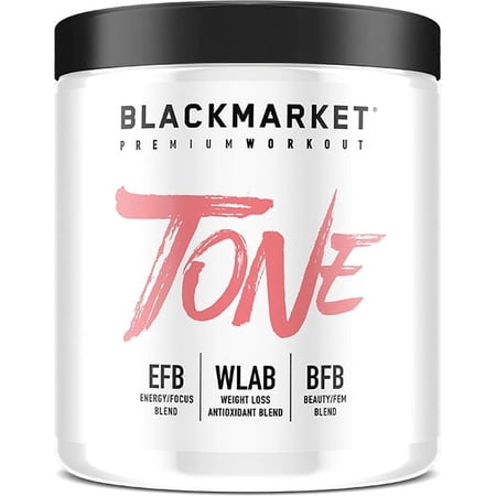 BlackMarket Labs Tone Women's Pre-Workout (Strawberry Kiwi - 30 Servings)