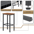 thumbnail image 5 of MoNiBloom Backless Counter Height Stool Set of 2, Metal Bar Stools, for Kitchen Dining Room, Rustic Brown, 5 of 6