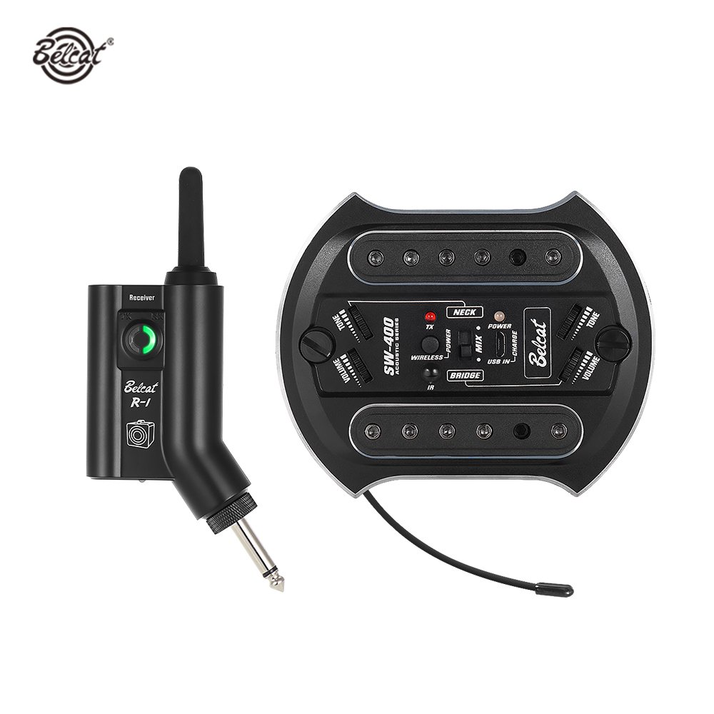 Belcat SW400 + UHF Rechargeable Acoustic Guitar Wireless Sound Hole