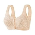 thumbnail image 1 of Virmaxy Womens Wireless Bra Lace Plus Size Gathering Underwear Everyday Bra Color Comfortable Hollow Out Perspective Bra Underwear No Rims Yellow-4 40/90, 1 of 7