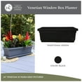 thumbnail image 4 of The HC Companies 18-Inch Venetian Window Planter Box with Drain Plug, Black, 4 of 8
