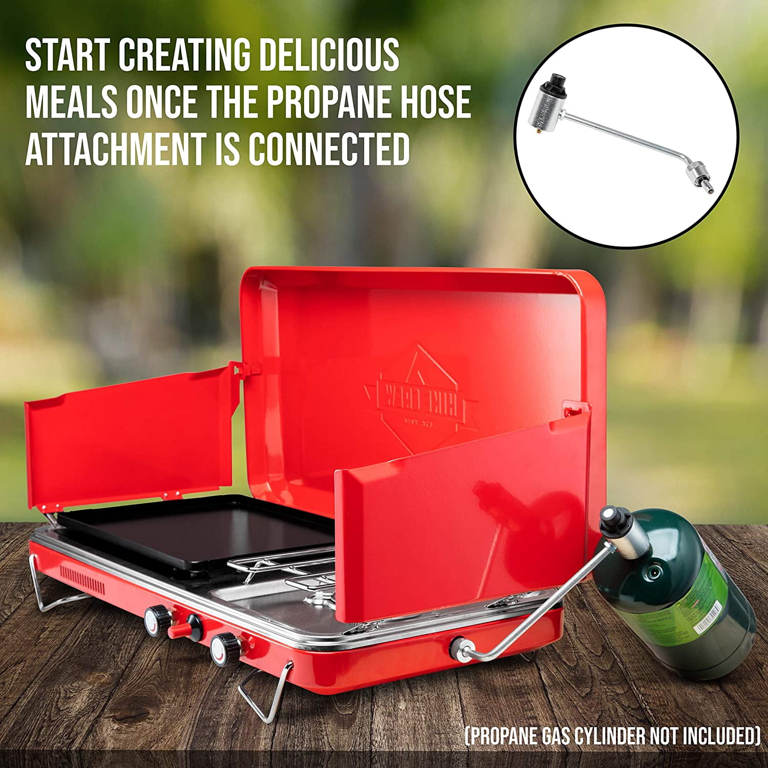 Hike Crew Propane Camping Stove 1-Burner Portable Outdoor Cooking