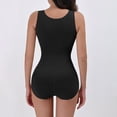 thumbnail image 5 of Waist Trainer Bodysuit for Women Abdomen Control Butt Lifting Compression Shapewear Breathable Underwear Breathable Shapewear with Wide Straps - High Waist Tummy Control Body Shaper Black L, 5 of 5