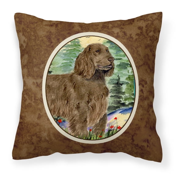 Carolines Treasures SS8131PW1414 Field Spaniel Fabric Decorative Pillow, 14Hx14W, multicolor