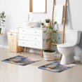 thumbnail image 5 of U-Shaped Toilet Mat Plush Bathroom Rug Mat Non Slip Bathroom Mats Magical Snow-covered Village, 5 of 5