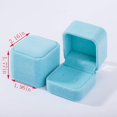 thumbnail image 2 of 3 Pack Velvet Ring Boxes, Earring Pendant Jewelry Case, Ring Earrings Gift Boxes, Jewelry Display (blue, Ring Box), 2 of 2