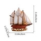 thumbnail image 3 of Adorno de velero de resina de estilo mediterráneo, modelo de barco en miniatura pintado de colores, decoración del hogar, 3.15x3.15x1.38in, tema náutico, pequeña figura decorativa, 1 pieza, 3 of 6