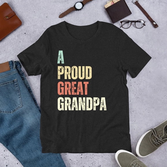 Proud Great Grandpa Funny Great Grandpa Fathers Day Gift Unisex T-Shirt EB245, up to Size 5XL