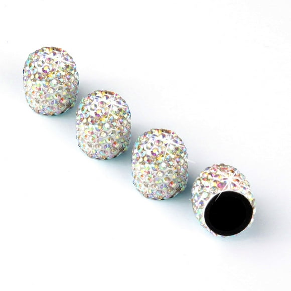 Tapones para válvulas de neumáticos JUSTTOP hechos a mano con diamantes de imitación de cristal, paquete de 4