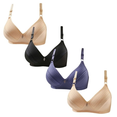 Gnurob Lace Bras for Womens Push Up Wireless Bralettes Breathable Brassiere 3 Pack Plus Size Bralette Comfort Adjustable Straps Bra Sports Wear Clearance Saving A01-Beige XX-Large