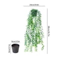 thumbnail image 6 of Hanging Artificial Pothos with Pot, Faux Trailing Green Vine Plant for Indoor Wall Shelf Home Decor, 6 of 6