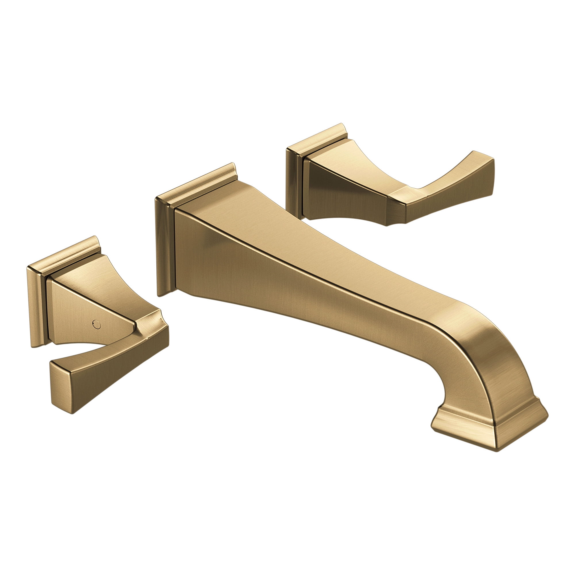 Delta Dryden Two Handle Wall Mount Bathroom Faucet Trim, Champagne