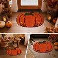 thumbnail image 6 of Trovenix Halloween Fall Thanksgiving Bath Mat Pumpkin Shaped Absorbent Non Slide Soft Doormat for Entryway Decor, 6 of 7