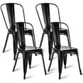 thumbnail image 1 of Costway Set of 4 Dining Side Chair Stackable Bistro Cafe Metal Stool Vintage, 1 of 10