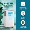 thumbnail image 3 of Tacool Portable Air Conditioner Cools 250Sq.ft, 5000BTU SACC (8000 BTU ASHRAE) , 3-in-1 AC Unite with Remote Control, White, New, 3 of 8