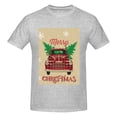 thumbnail image 4 of Bingfone Christmas Vintage Red Truck Men'S Loose Fit Short-Sleeve Pocket T-Shirt, 4 of 7