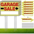 thumbnail image 1 of Carteles para venta de garaje SCNWQ, paquete de 9, estacas metálicas impermeables, 1 of 6