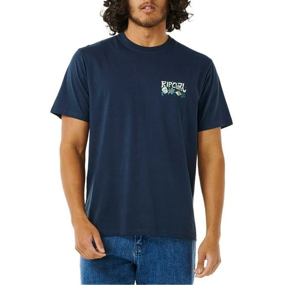 Rip Curl DARK NAVY Men's Pushin Daisies Tee, US Large
