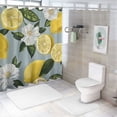 thumbnail image 7 of Pratyus Lemons Flowers White Flower Modern Waterproof Shower Curtain for Country Cottage & Farmhouse Bathroom Decor 100% Polyester Fiber Home Bathtubs Bathroom Decor, 7 of 7