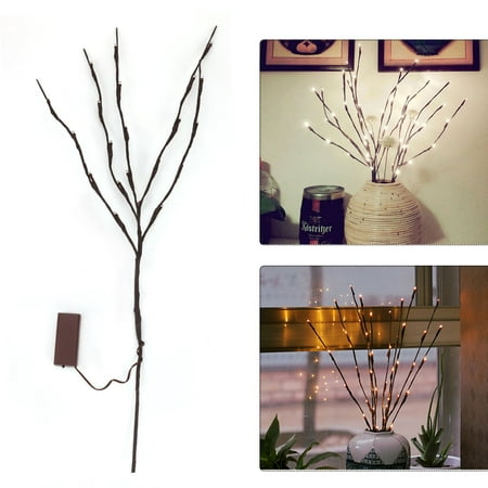 

ABIDE 20-LED Branches Light Battery Powered Decorative Lights Willow Twig Lighted Branch for Home Decoration Waterproof IP44 Warm White