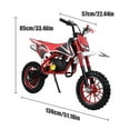 thumbnail image 2 of Seipouy 49cc Dirt Bike Gas, Mini Kids Dirtbike, Gas Power Dirt Bike for Kids 8-14, 2 Stroke Engine, Mini Motocross Dirtbike, Dual Disc Brakes, Pull Start, Shock Absorption, Soft Seat Cushion, 2 of 8