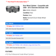 thumbnail image 2 of Rear Wheel Cylinder - Compatible with 2008 - 2013 Chevy Silverado 1500 2009 2010 2011 2012, 2 of 2