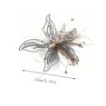 thumbnail image 5 of UNLLLL Pearl Embellished Large Crystal Flower Hair Clip, Feather Lace Floral Barrettes, Bridal Wedding Hair Accessory, for Daily Travel and Special Occasions (Gray), 5 of 5