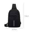 thumbnail image 3 of VANLOFE Crossbody Bag Chest Bag Shoulder Backpack With Charging Hole and Headphone Hole for Men and Women, 3 of 8