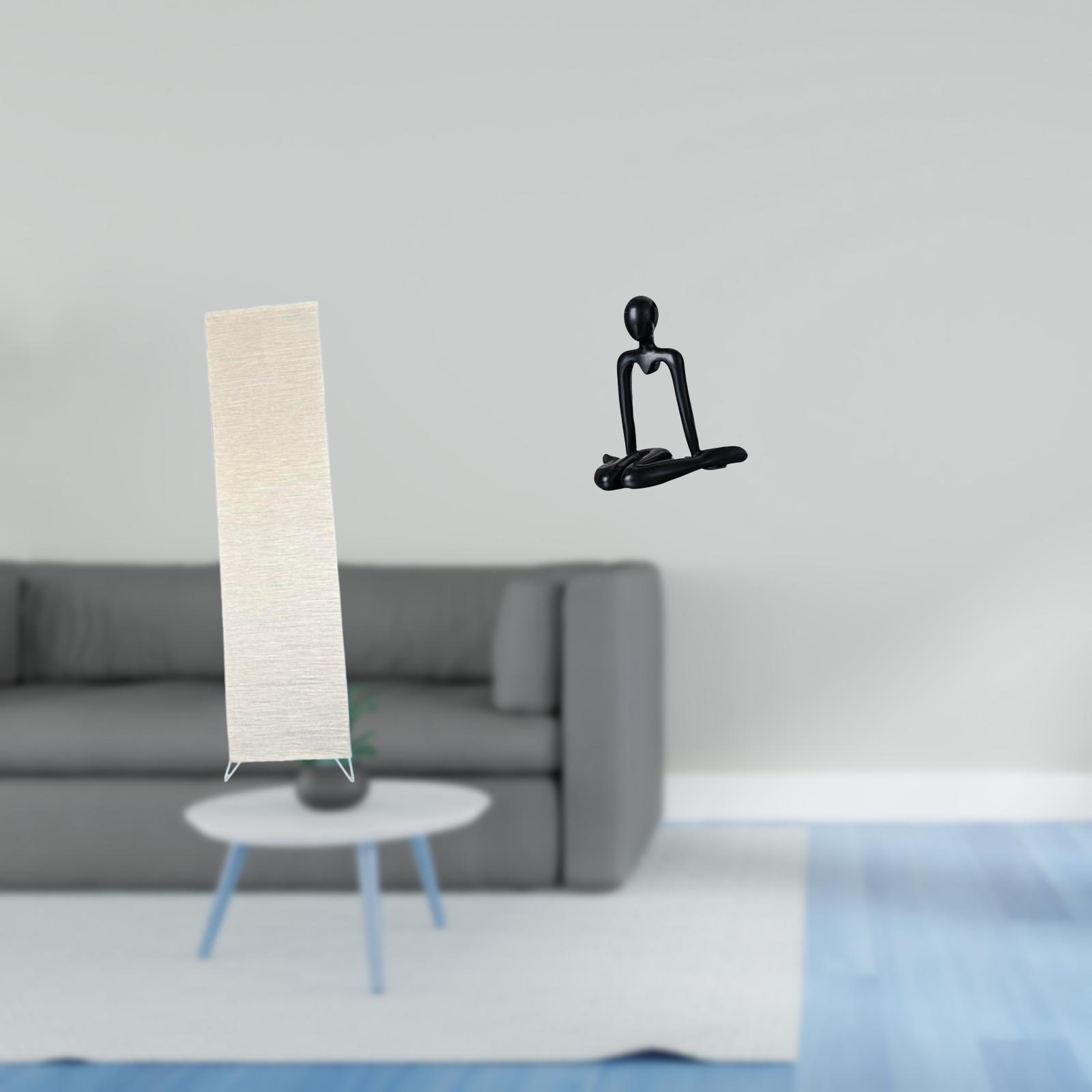 CarpNettore Abstract Floor Lamp Shade Sculpture Decorative Living Room Ornament Standing Light Cover Figurine for Bedroom Bookshelf Cabinet