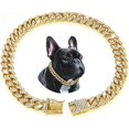 thumbnail image 4 of Collar de gatito de diamantes de imitación, cadena de Metal de lujo para todas las razas, perros y gatos, Collar de perro de enlace cubano, cadena dorada de Hip Hop, Collar para mascotas para cachorro, 4 of 4