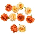 thumbnail image 3 of Cabeza de Rosa Artificial, hojas de seda para decoración de hogar, boda, fiesta, caja de regalo, flor falsa, corona de Navidad, 10cm, 5/10 Uds., 3 of 4
