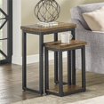thumbnail image 2 of Alaterre Furniture Claremont Rustic Wood Nesting End Tables Set of Two, 2 of 9