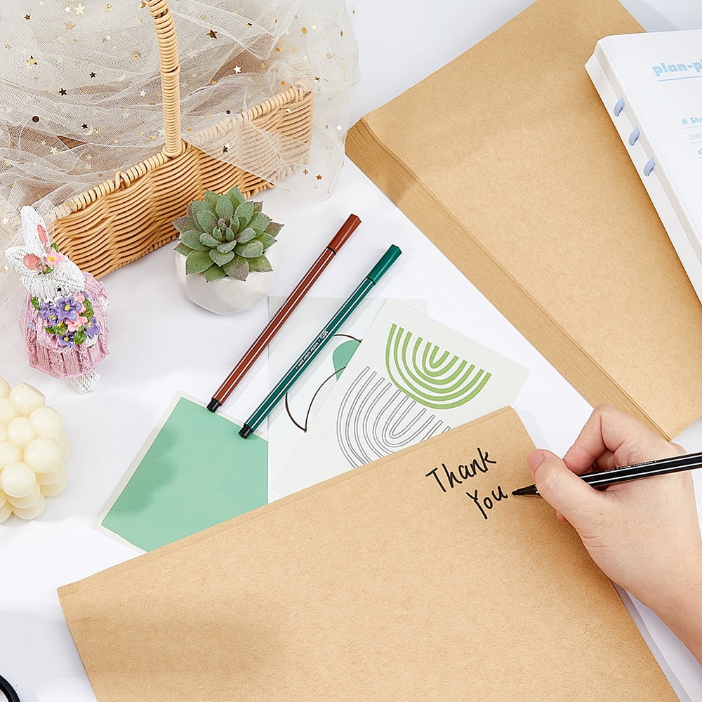100 Sheets A4 Blank Craft Paper Printing Paper Rectangle Wheat 298x212x0.2mm for making