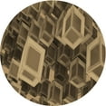 thumbnail image 1 of Ahgly Company Machine Washable Indoor Round Transitional Cinnamon Brown Area Rugs, 6' Round, 1 of 7